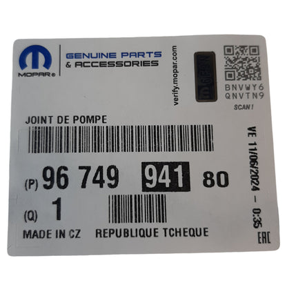 Genuine Peugeot Injection Pump Gasket | 9674994180