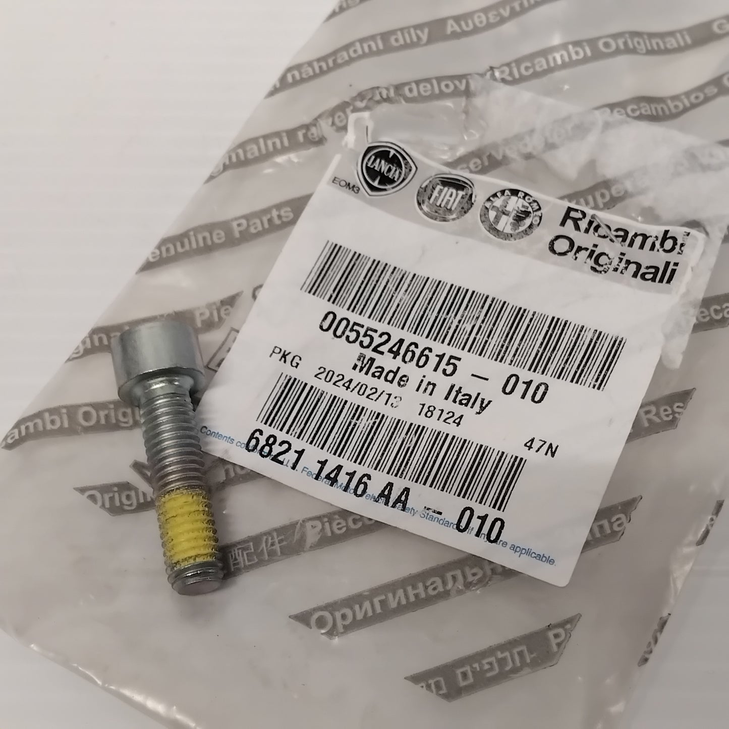 1x Genuine M8X30 Clutch Coupling Screw - Fiat 50X / 500L 1.6 Diesel | 55246615