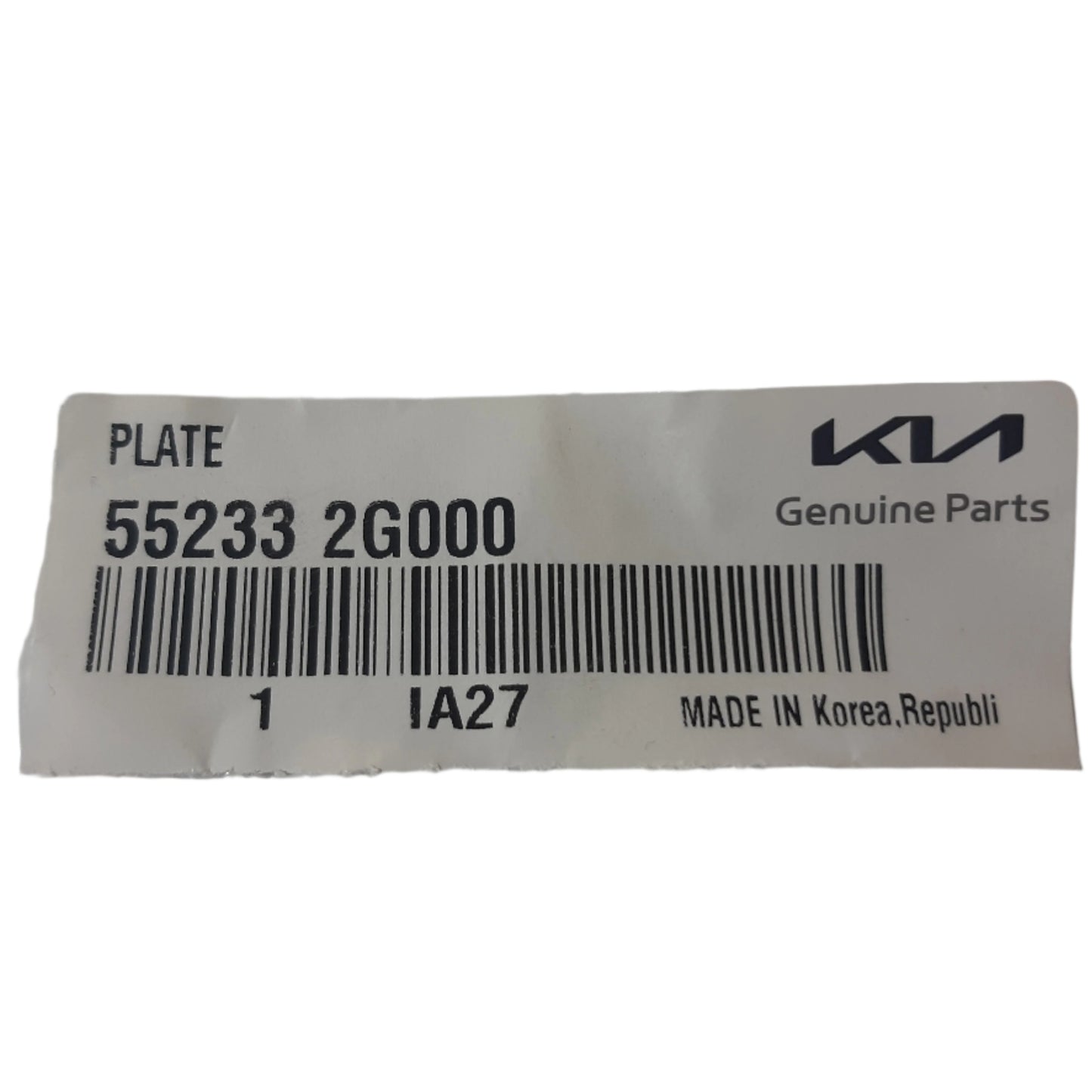 Genuine Kia Plate | 552332G000