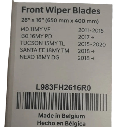 Genuine Hyundai Wiper Blade Set RHD | L983FH2616R0