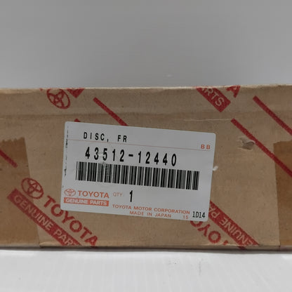 1x Genuine Front Brake Disc - Toyota Corolla 1988-1992 | 43512-12440