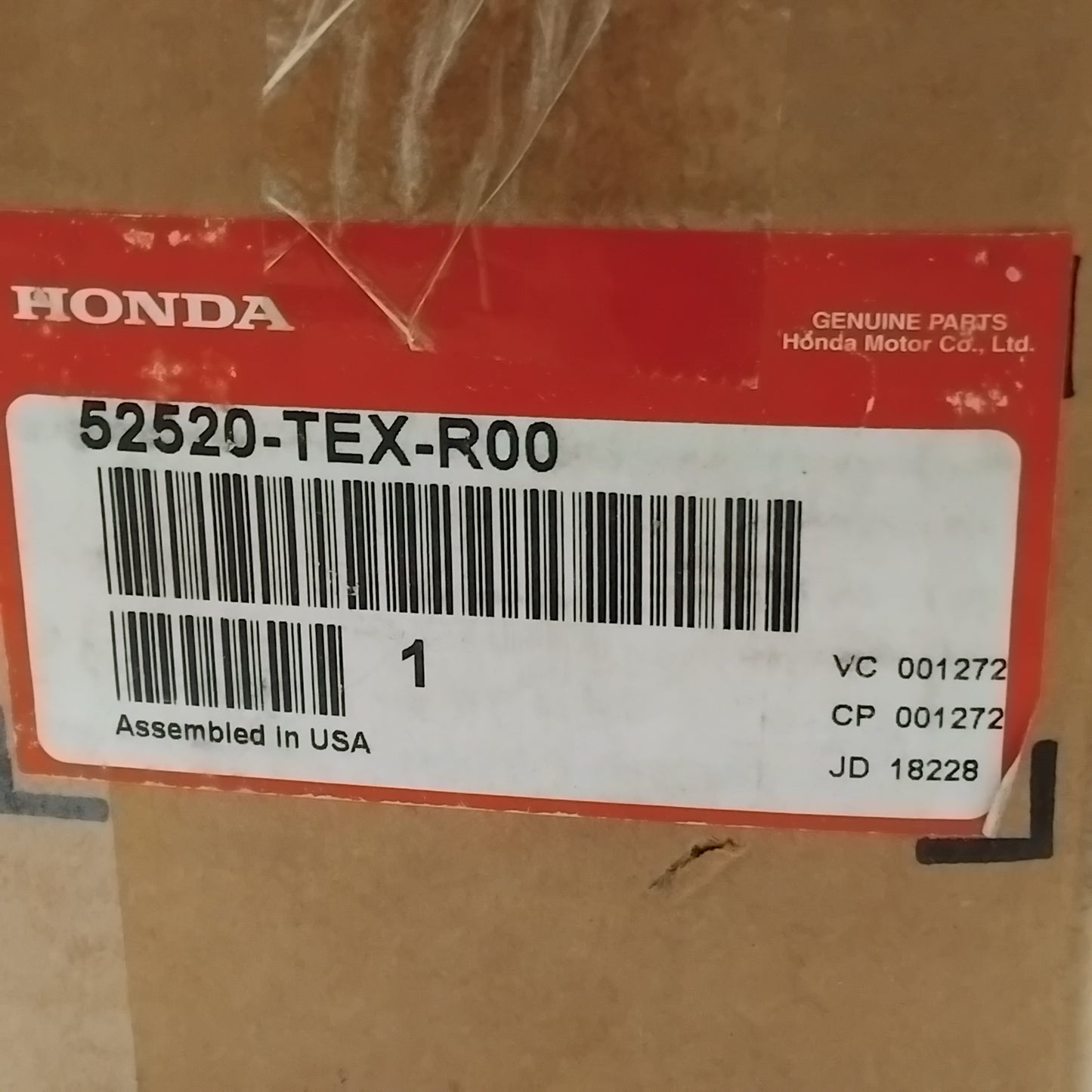 Genuine Honda Arm Comp., L. Rr. Upper | 52520TEXR00