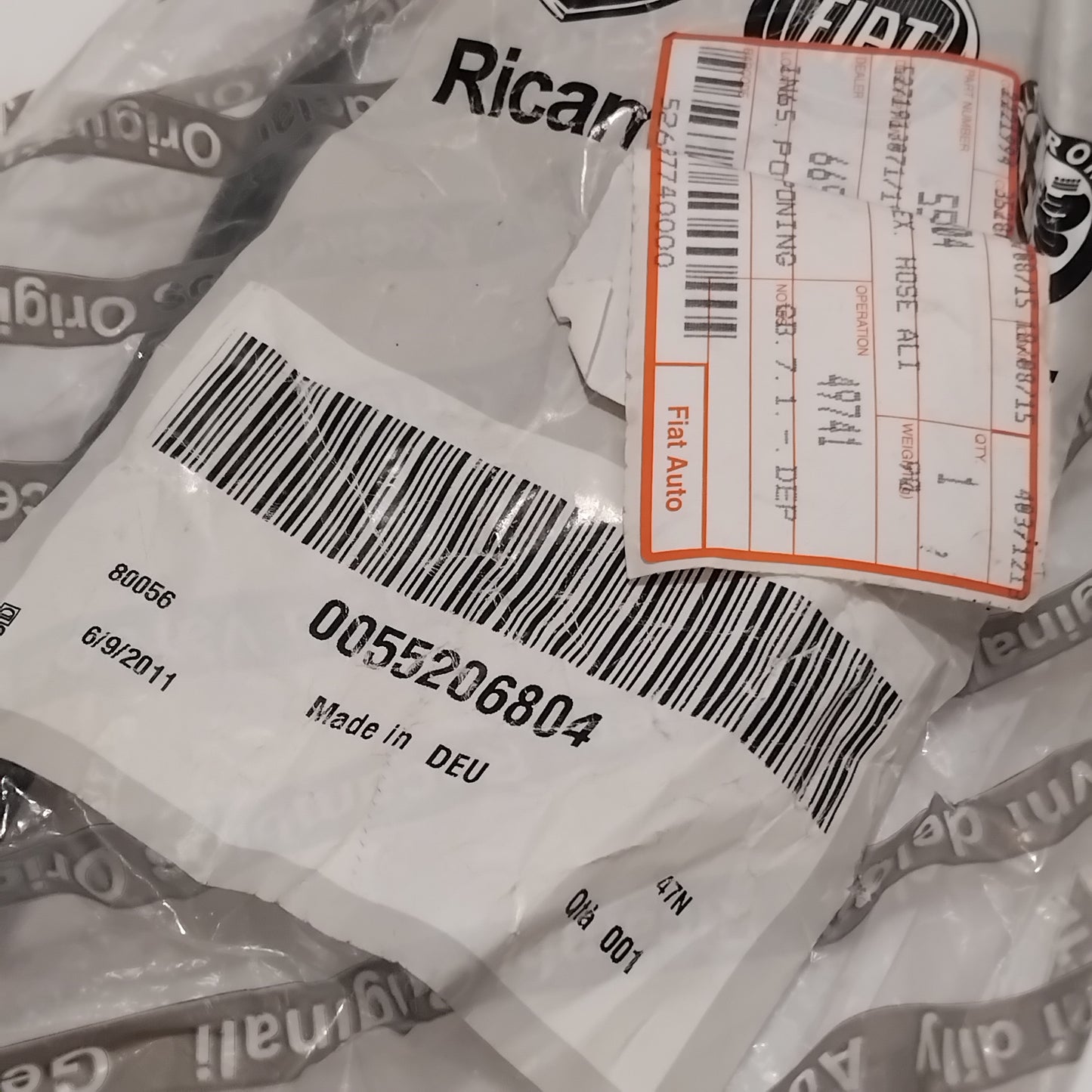 Genuine Fiat Flex Hose | 55206804