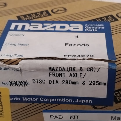 Genuine Mazda Pad Sub Set,Frt | BHY13328ZA9C
