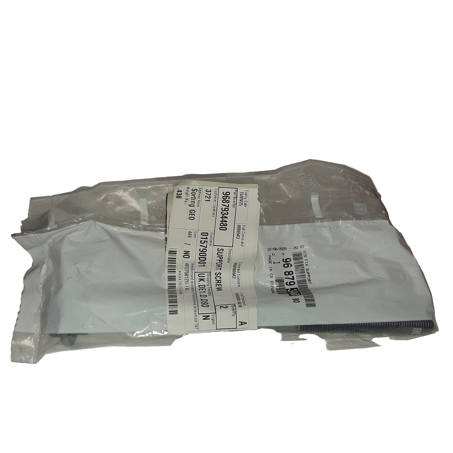 Genuine Peugeot Support Screw | 9687934480