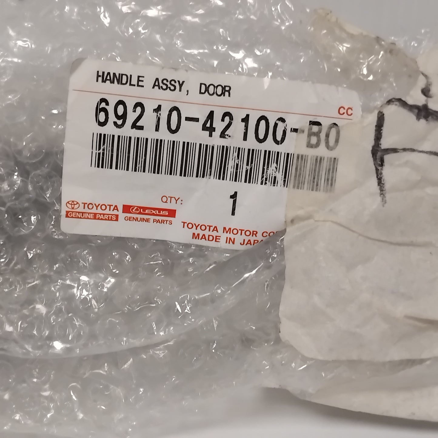 Genuine Toyota Handle Assy, Door, | 69210-42100-B0