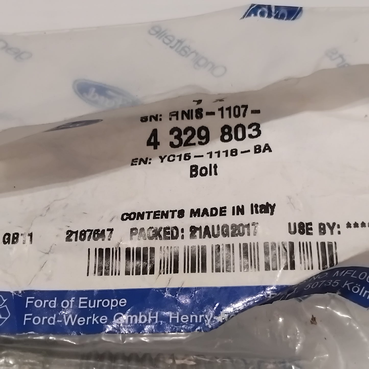 Genuine Ford Bolt | 4329803