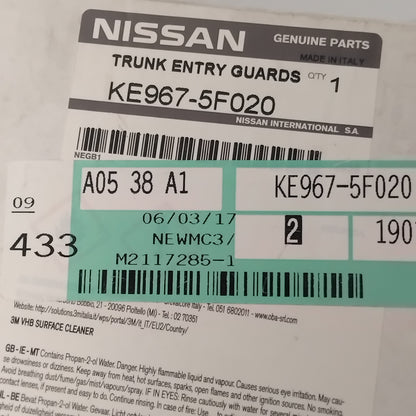 Genuine Trunk Entry Guards - Nissan Micra 2017-2021 | KE9675F020