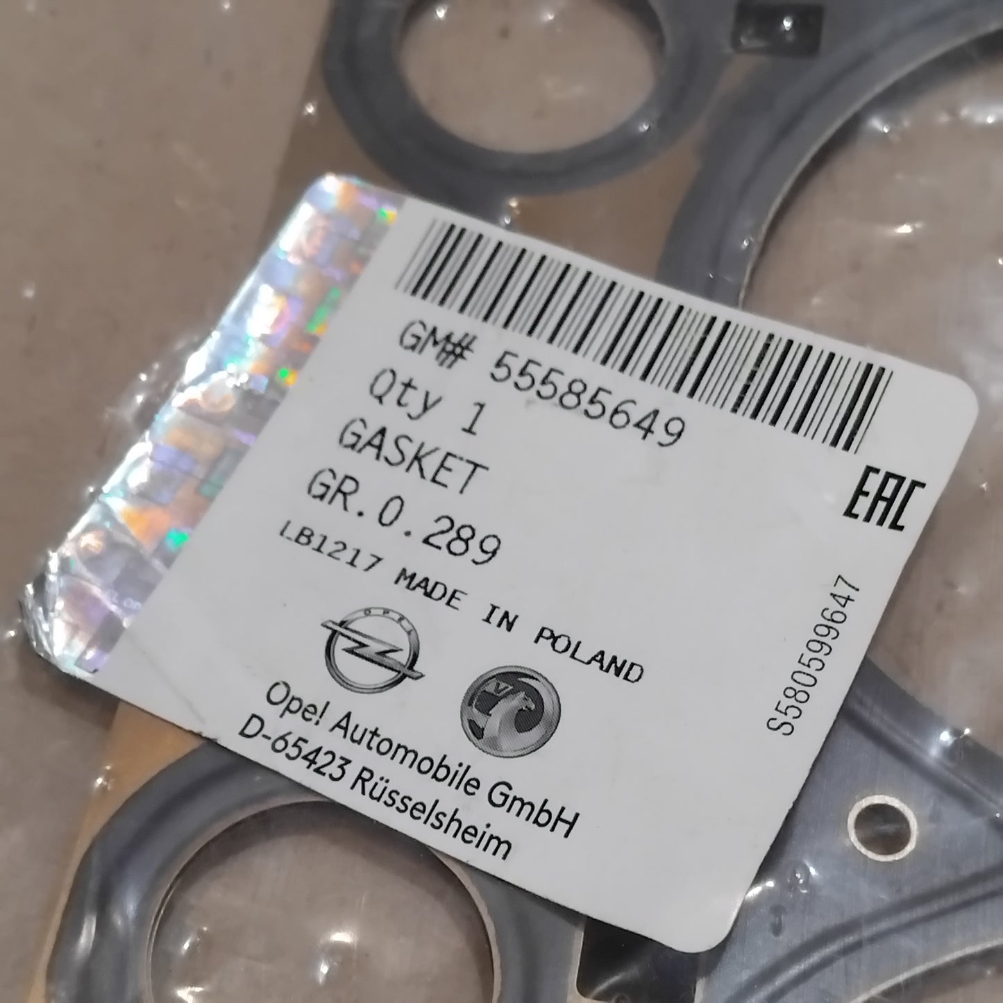 Genuine Vauxhall Cyl Head Gasket | 55585649