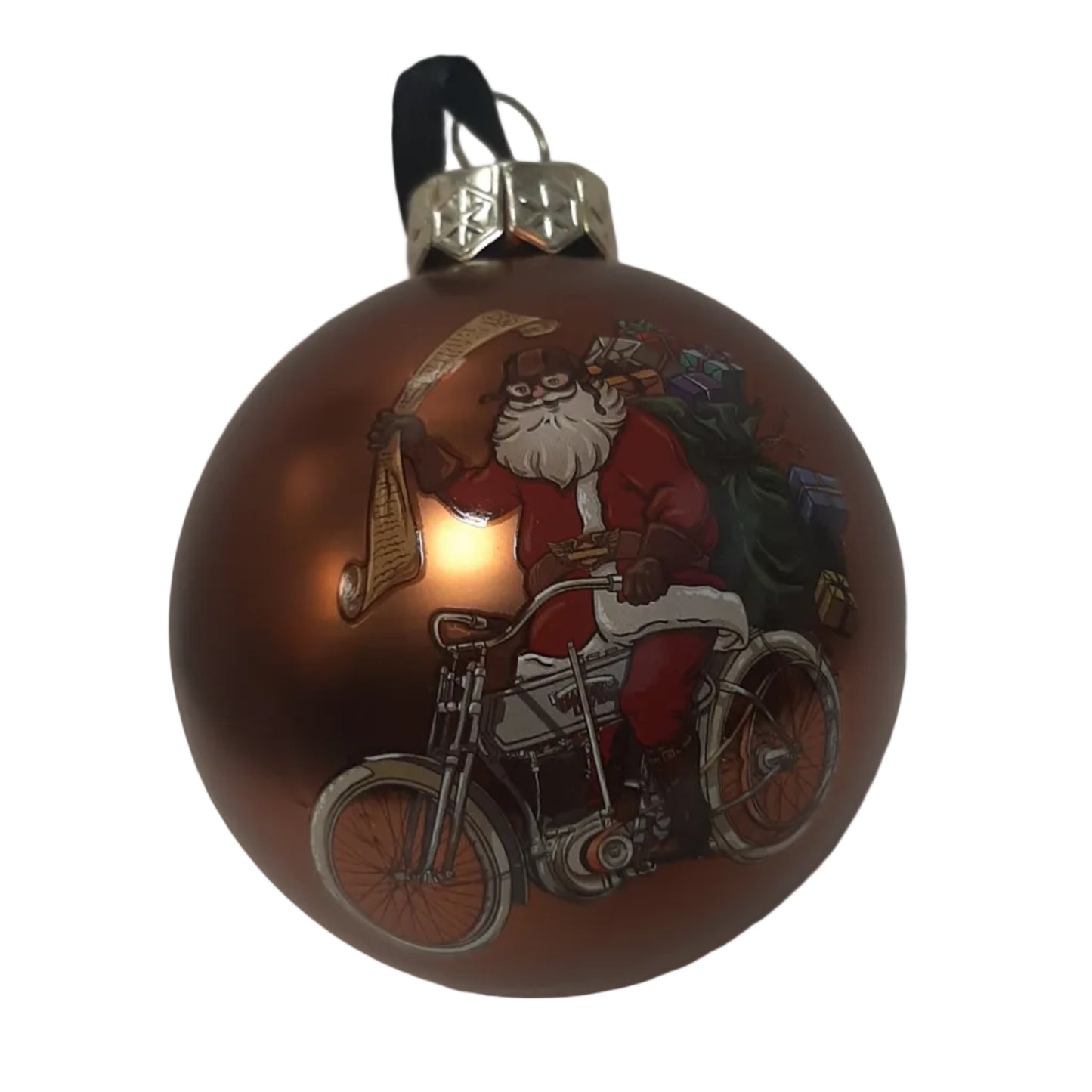 Genuine Harley Davidson Santa Christmas Ball Ornament  | HDX99194