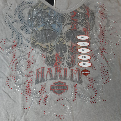 Genuine Harley Davidson Skullsalute Robin Hood Womens Tshirt - XXL | R0036097