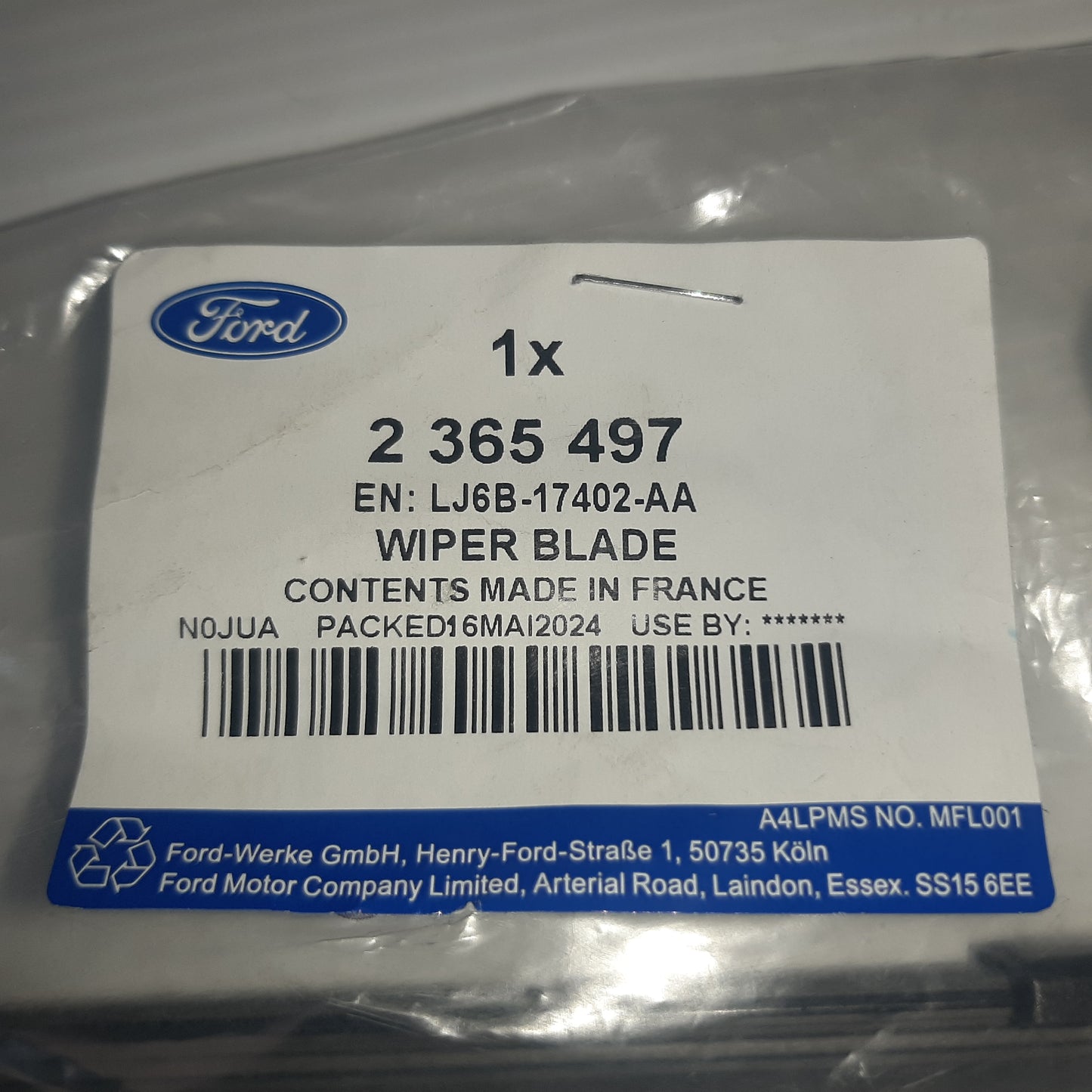 Genuine Ford Blade Assy - Wiper (Ford Kuga CTD 2020-)| 2365497