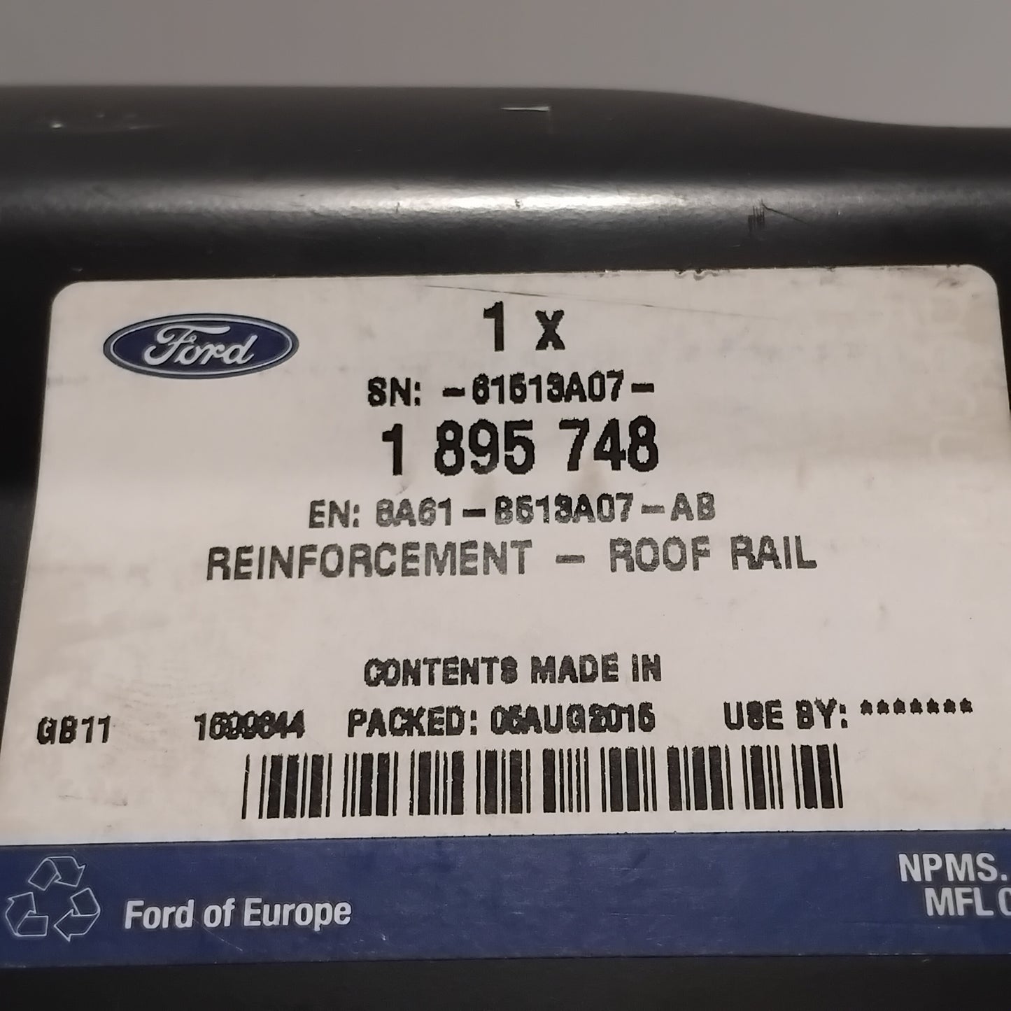 Genuine Ford Reinforcement - Roof Rail | 1895748