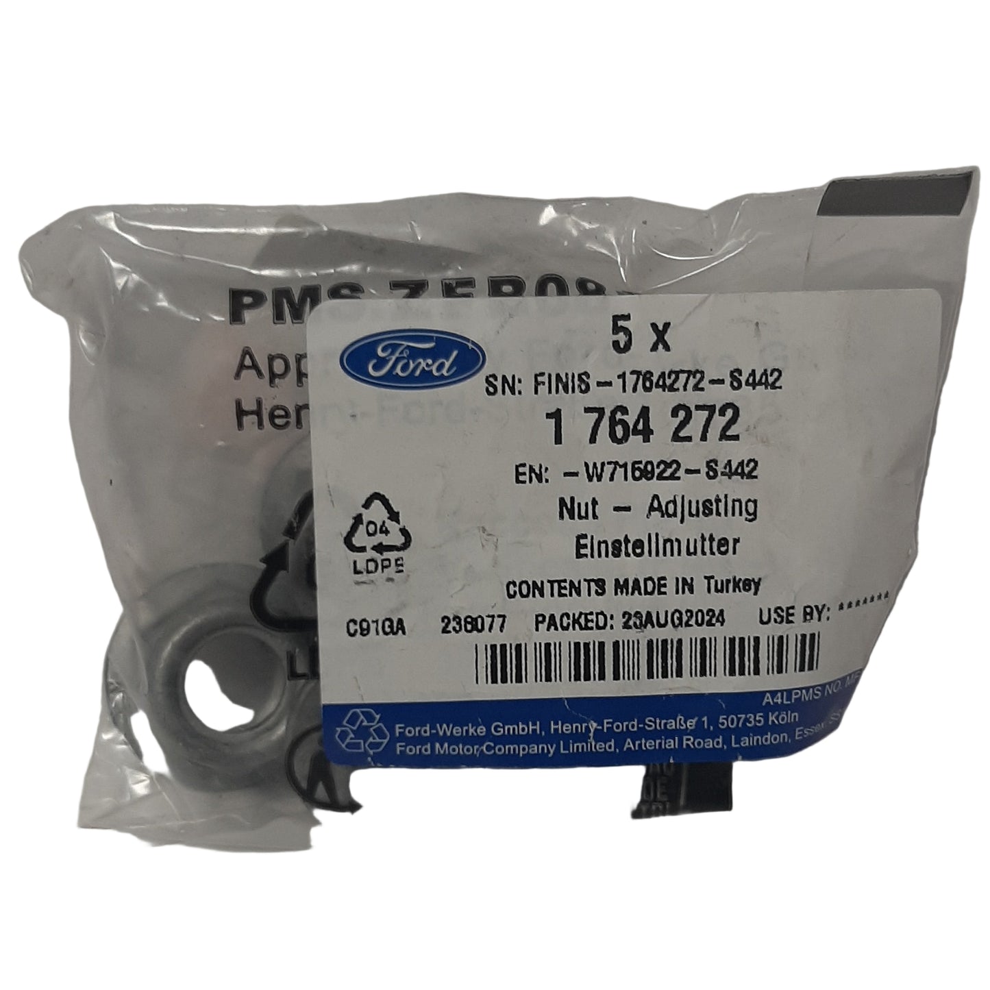 Genuine Ford Nut - Adjusting | 1764272