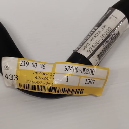 Genuine Inlet Heater Hose - Nissan Qashqai 2006-2010 | 92400JD200