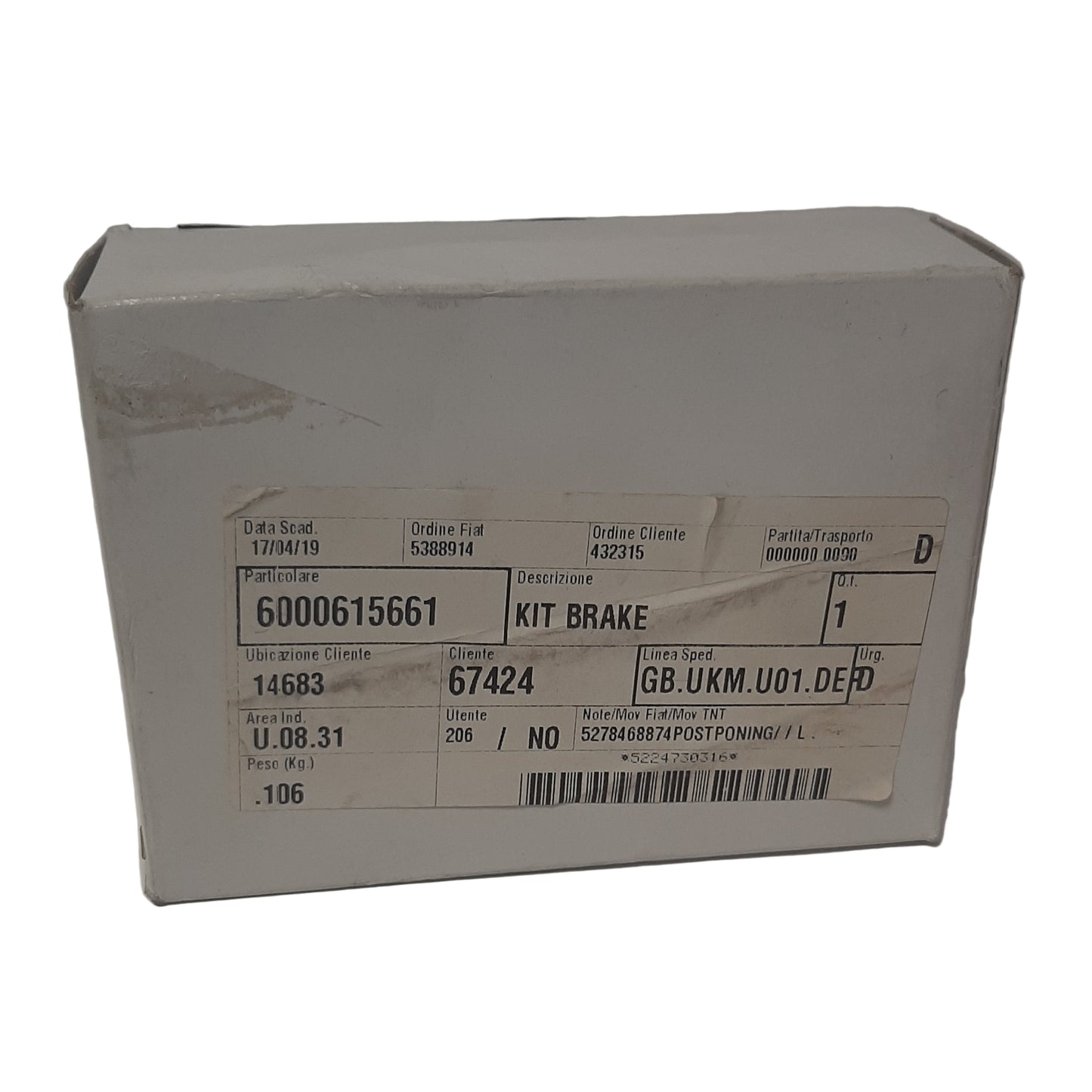 Genuine Fiat Kit Brake | 6000615661