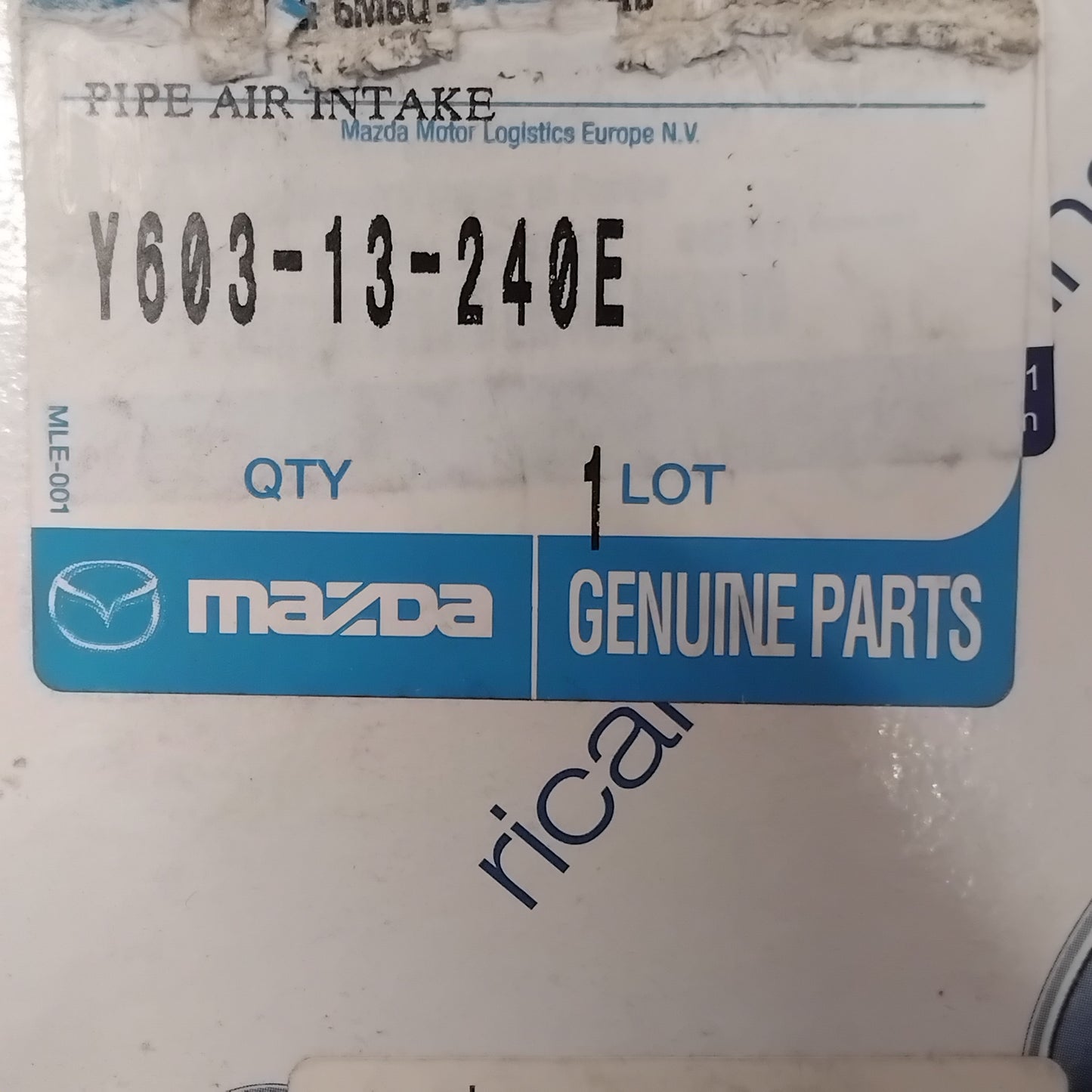 Genuine Mazda Pipe Air Intake | Y60313240E