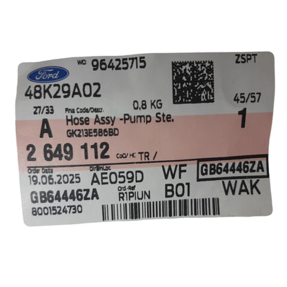 Genuine Ford Hose Assy - Pump To Steering Gear | 2649112