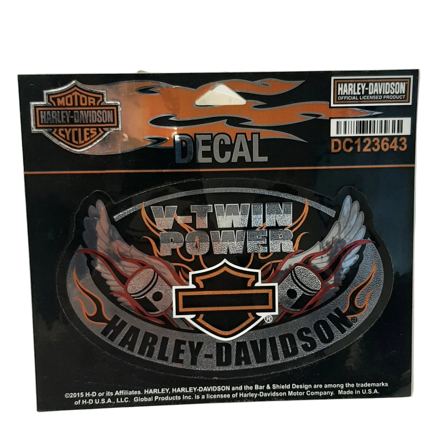 Genuine Harley Davidson Oval Wings Decal | DC123643