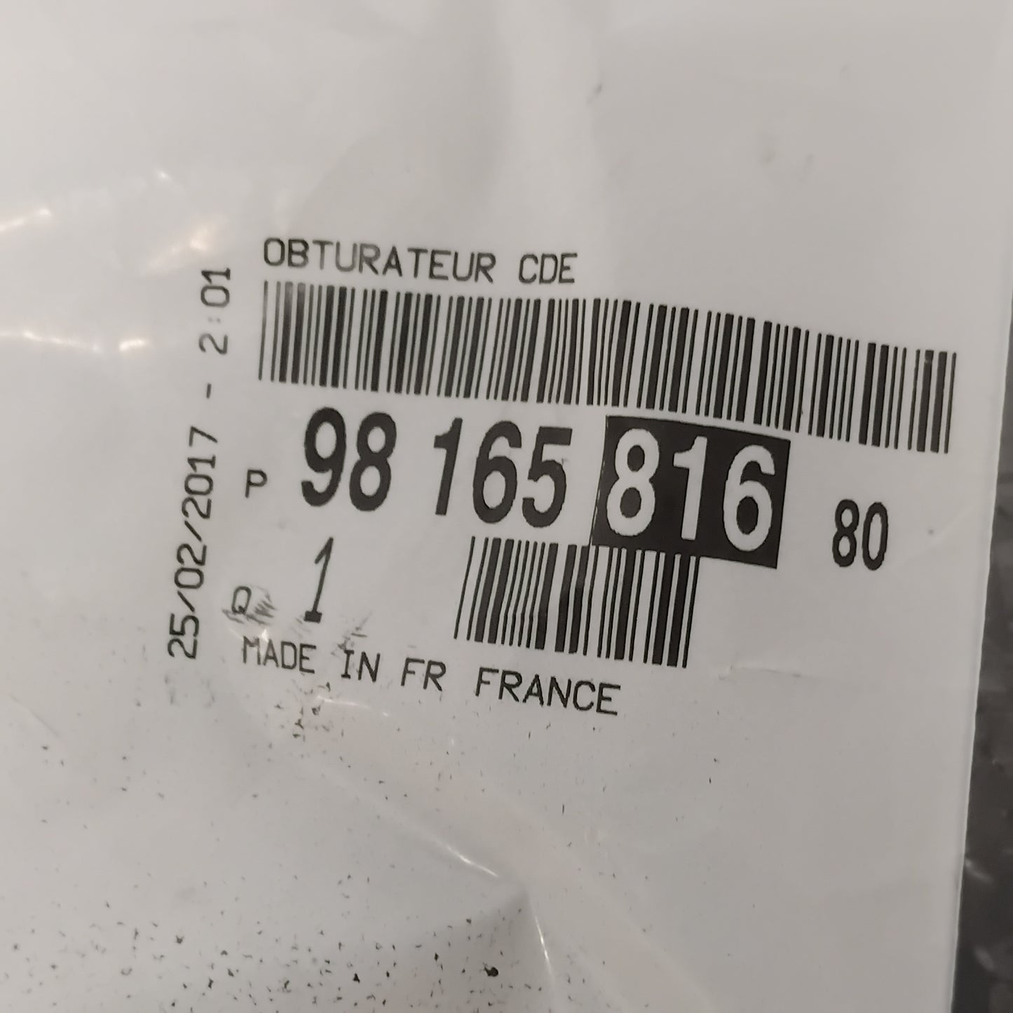 Genuine Fuel Tank Plug - Peugeot Expert IV Diesel | 9816581680