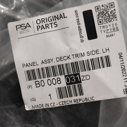 Genuine Peugeot Trunk Lining | B0008031ZD