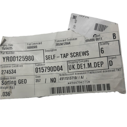 Genuine Vauxhall Self-Tap Screw | YR00125980