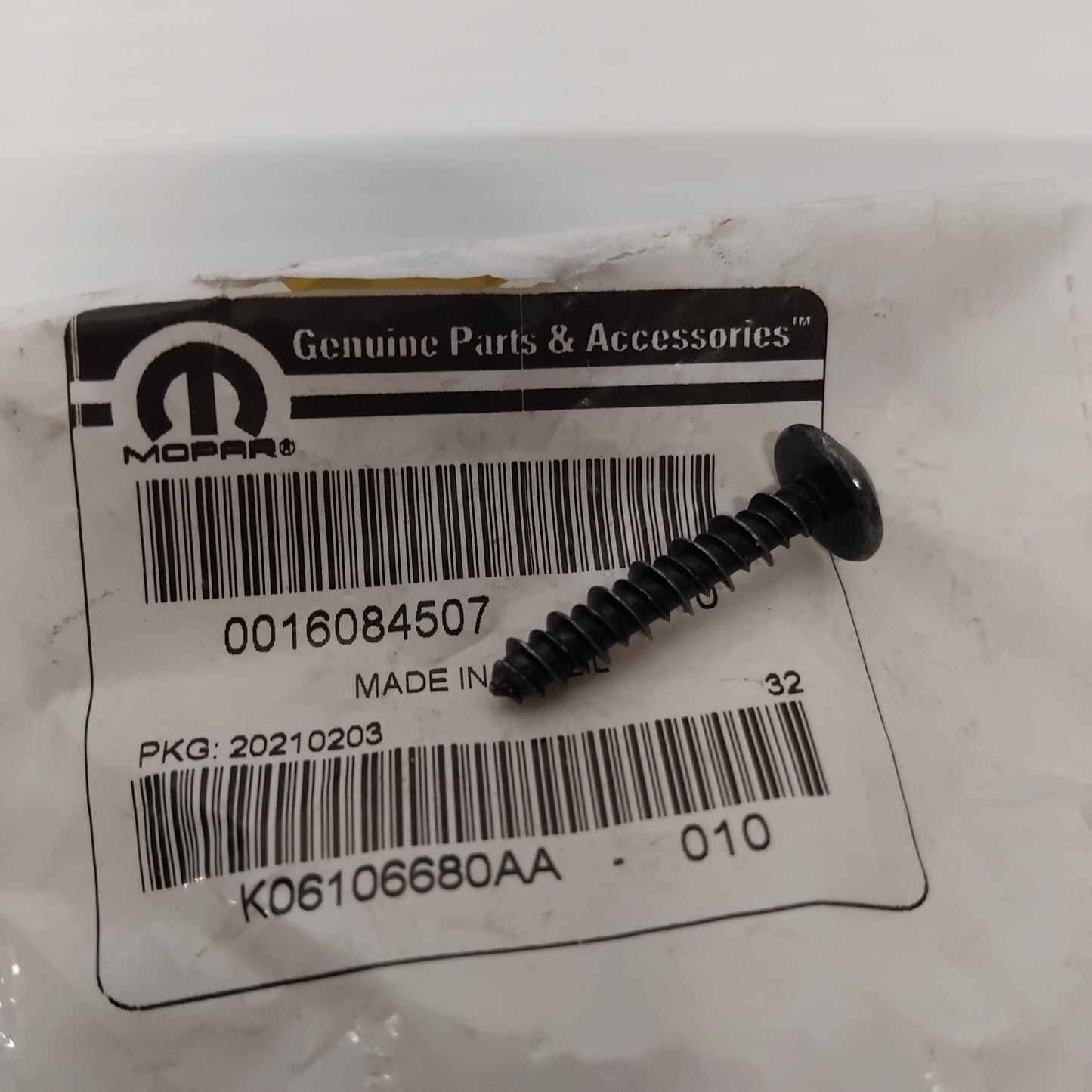Genuine M10x27.5 Screw - Fiat / Alfa Romeo / Jeep | 16084507