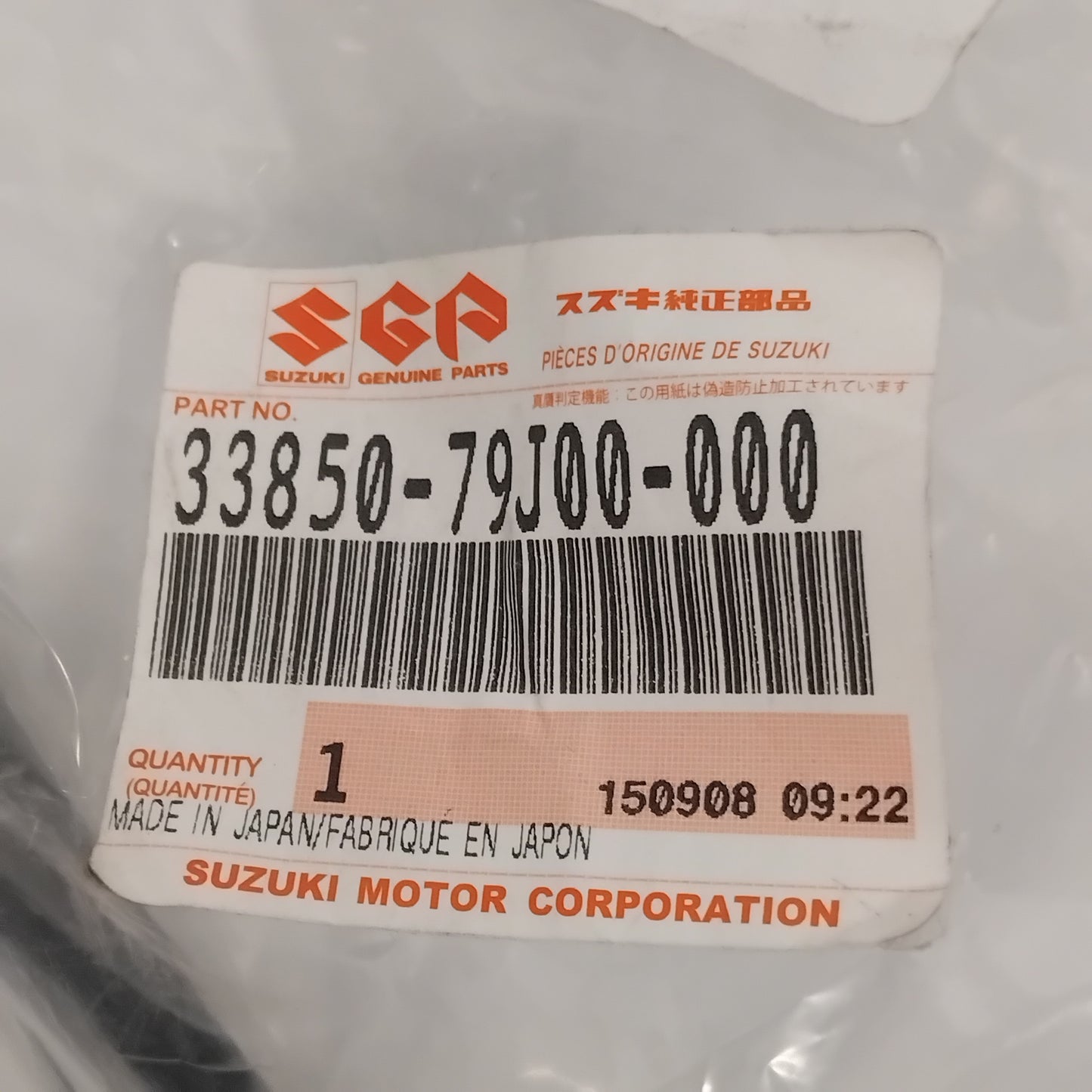 Genuine Suzuki Cable Btry Gnd | 33850-79J00-000