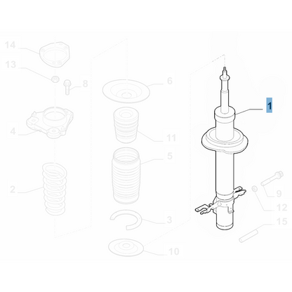 Genuine Front Shock Absorber - Fiat Ducato 2006- | 50707867