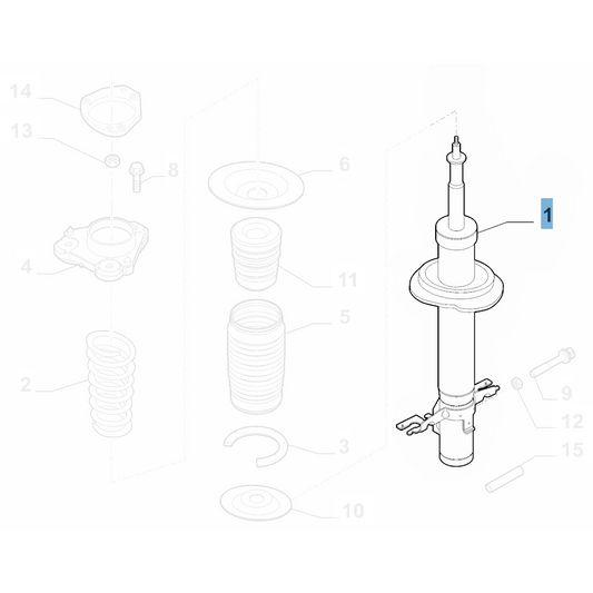 Genuine Front Shock Absorber - Fiat Ducato 2006- | 50707867