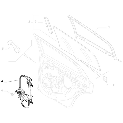 Genuine Window Regulator and Motor - Fiat Punto / Grande Punto | 51723324
