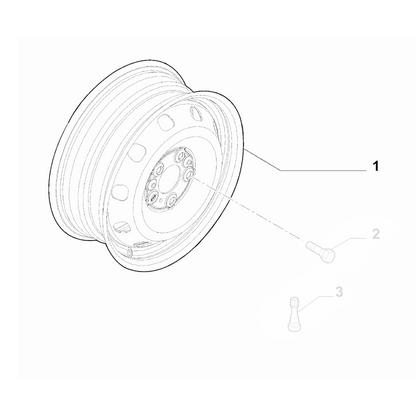 1x Genuine 16" Steel Wheel - Fiat Ducato 2014- | 1395240080