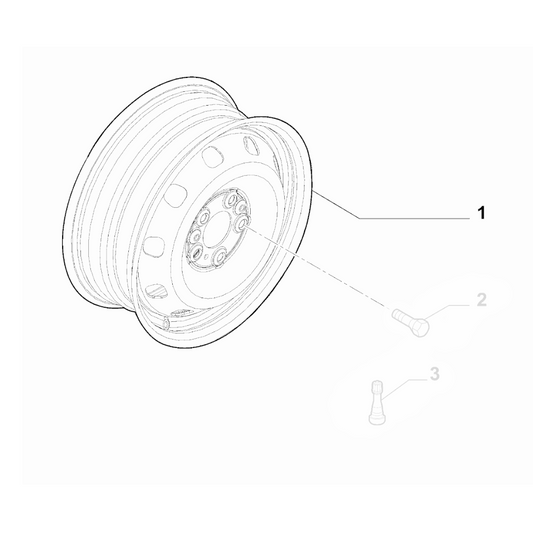 1x Genuine 16" Steel Wheel - Fiat Ducato 2014- | 1395240080