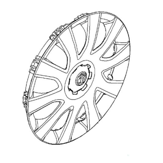 1x Genuine 16" Wheel Trim - Vauxhall Vivaro 2015-2021 | 93866649