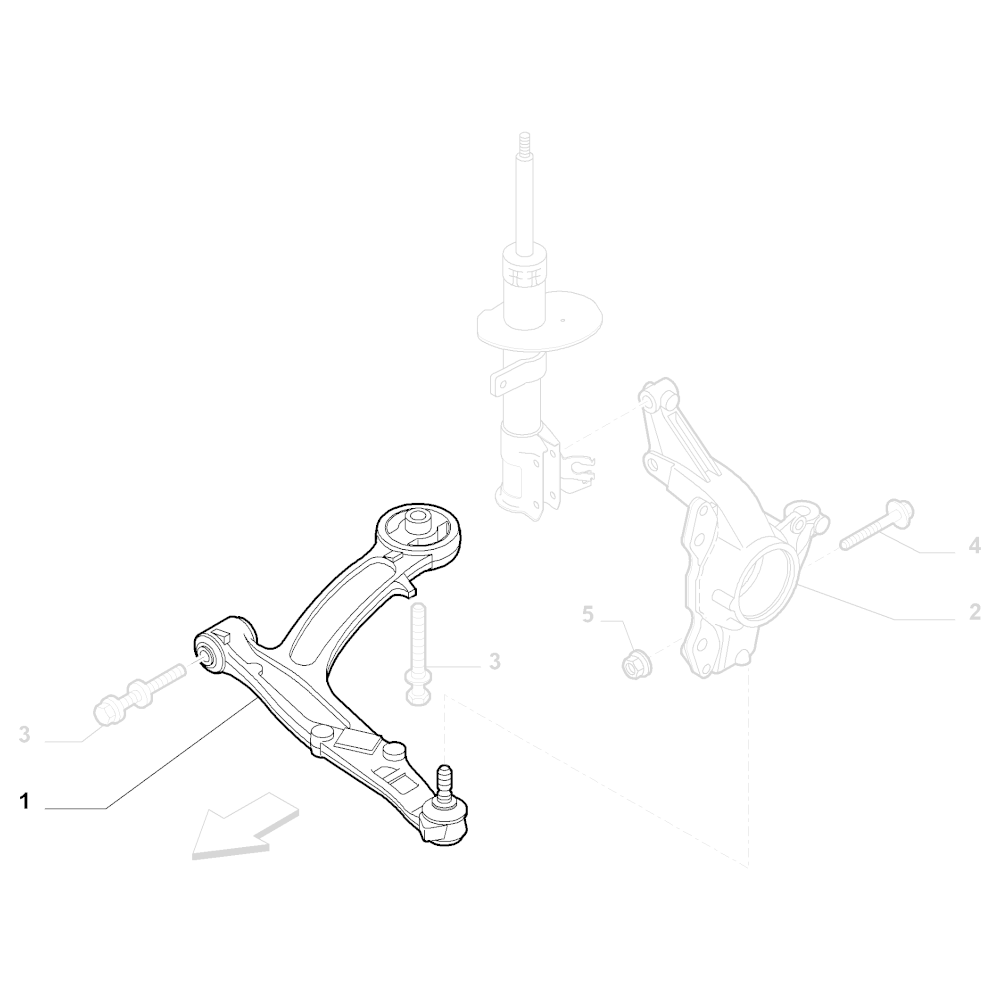 Genuine Front Left Wishbone - Fiat 500 2015-2025 1.0 | 52013962