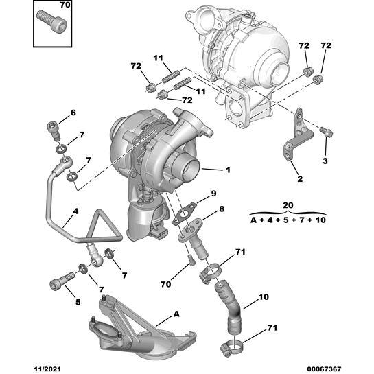 Genuine Peugeot Copper Turbo Oil Gasket - Citroen Dispatch 2007-2011 Diesel | 015708 | 015708