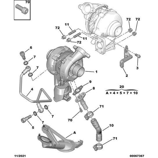 Genuine Peugeot Copper Turbo Oil Gasket - Citroen Dispatch 2007-2011 Diesel | 015708 | 015708