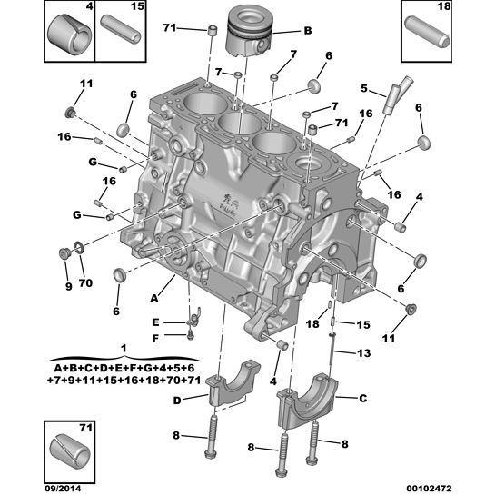 Genuine Peugeot Engine Oil Drain Plug - Citroen Ds5 2011-2021 Petrol | 016713 | 016713