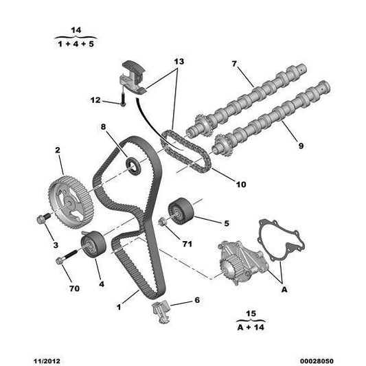 Genuine Peugeot Engine Camshaft Seal - Citroen Dispatch 2007-2011 Diesel | 023675 | 023675
