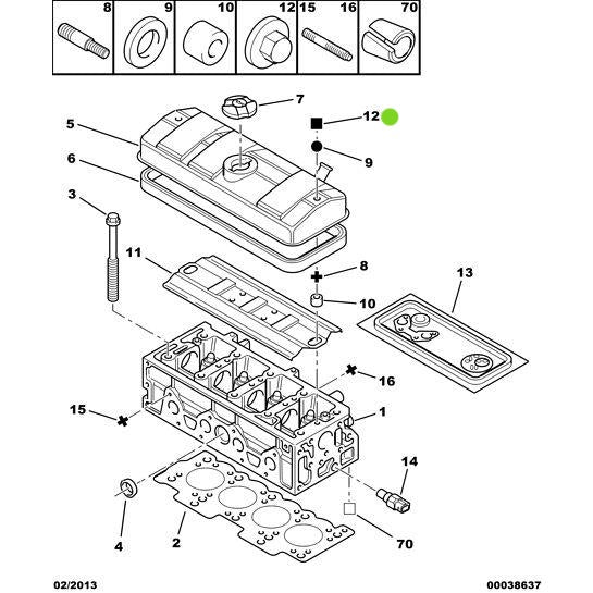 Genuine Peugeot Citroen Saxo 1996-2004 Blind Nut | 025062