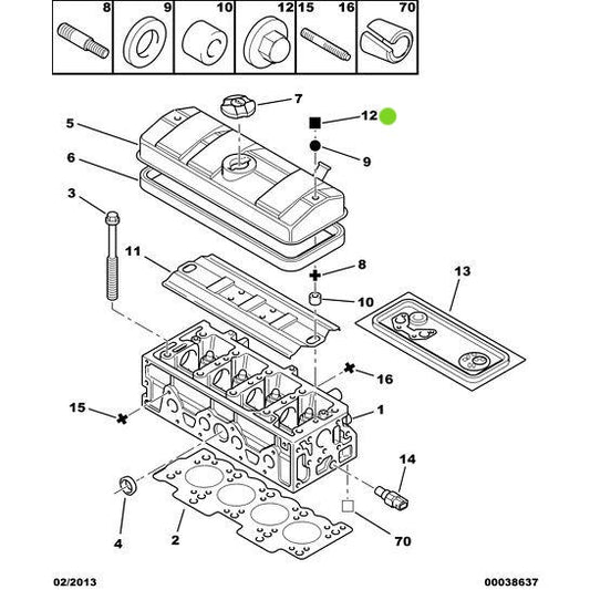 Genuine Peugeot Citroen Saxo 1996-2004 Blind Nut | 025062