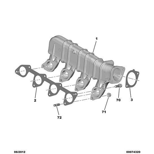 Diesel Air Distributor Seal - Citroen C5 2001-2004 | PT0348N4