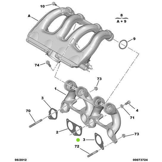 Genuine Peugeot Air Distributor Seal - Citroen Dispatch 1994-2006 Diesel | 0348P0 | 0348P0