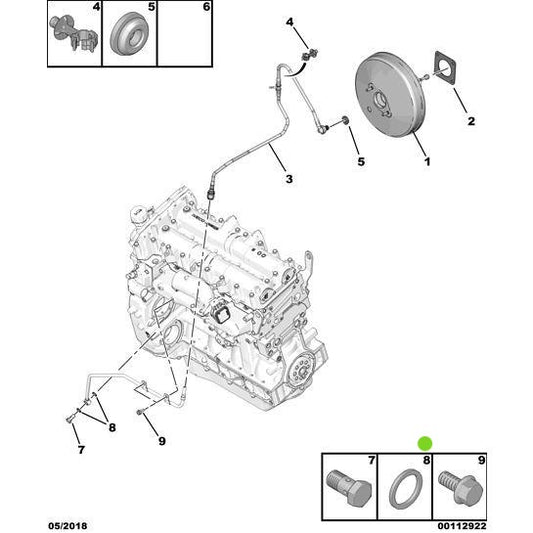 Genuine Peugeot Thermal Switch Seal - Citroen Relay 2006-2019 Diesel | 036611 | 036611
