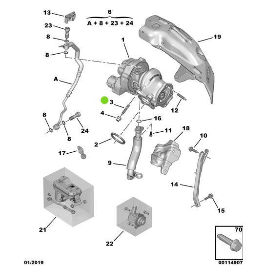 Genuine Peugeot Support Stud - Citroen Ds5 2011-2021 Petrol Turbo | 037673 | 037673