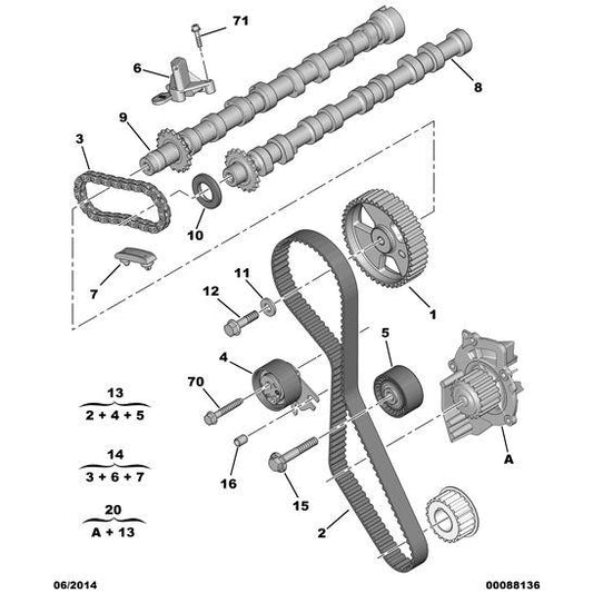 Camshaft Pulley Screw - Citroen C-Crosser 2007-2012 Diesel | 080650