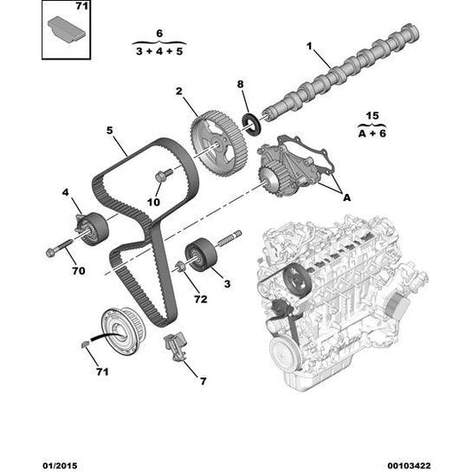 Timing Belt - Citroen C3 2009-2013 Petrol | 0816L1