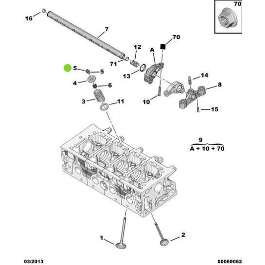 Genuine Peugeot Valve Half-Cone - Citroen Nemo 2008-2015 Petrol | 095012 | 095012