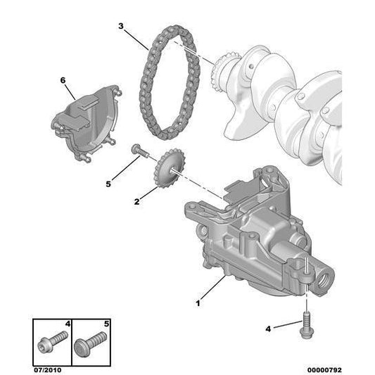 Engine Oil Pump Control Pinion - Citroen DS5 2011-2021 Petrol | 102330