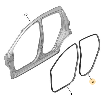 O/S/R Door Aperture Seal - Peugeot 107 | 9025AN